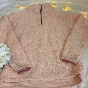 Pink Fluffy 1/4 Zip
